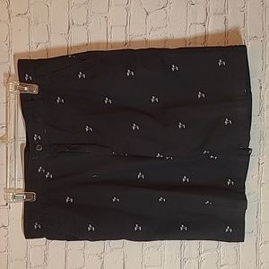 Men's Navy size 36 Cargo Shorts White Palm Tree Beach Vacation Cotton